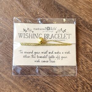 Natural Life Gold Tone Wishing Bracelet